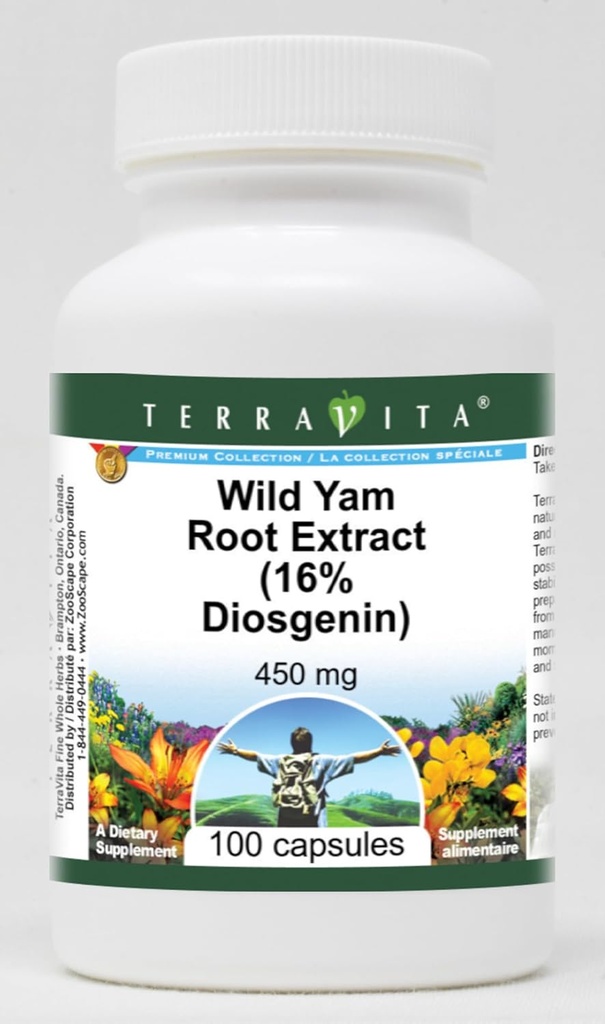 Estratto di radice di filato selvatico (16% di Diosgenin) - 450 mg (100 capsule, ZIN: 514291)