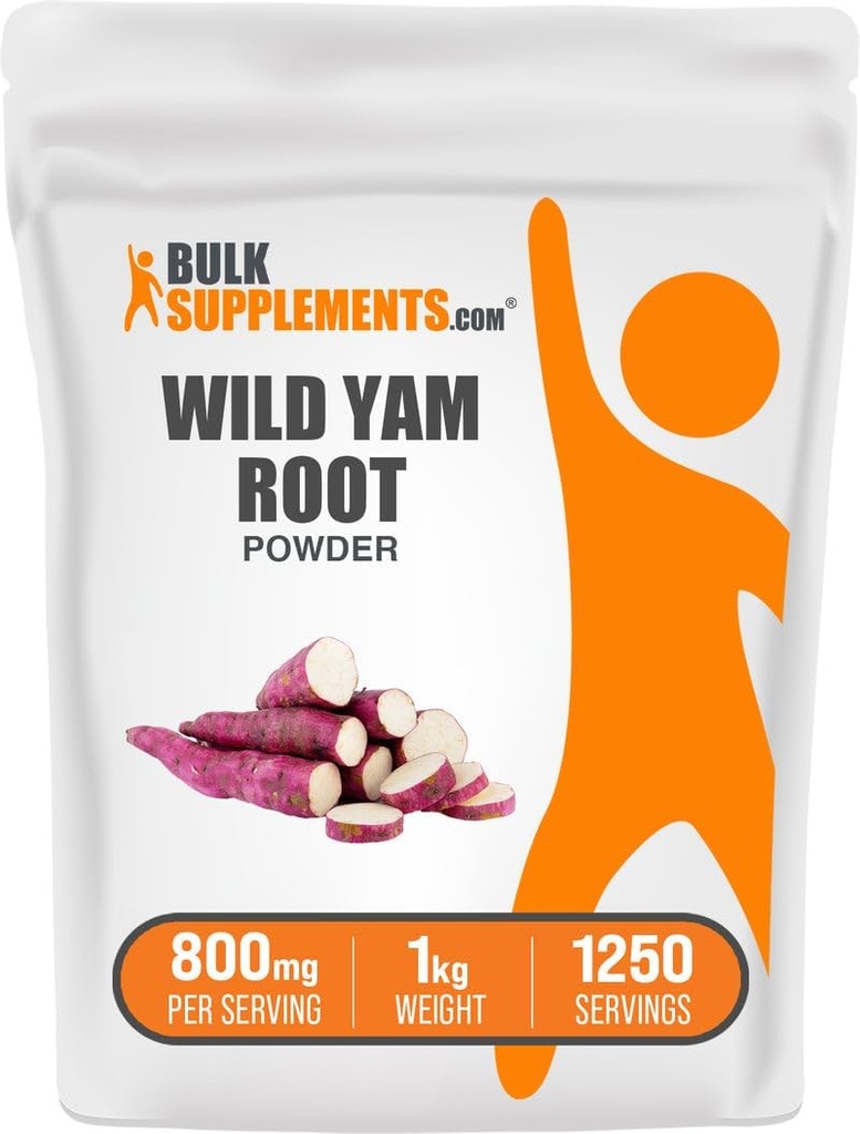 BulkSupplements.com Polvere di Yam Selvatica - Supplemento nutrizionale, Integratore di Yam Selvatico - Gluten Free, 800mg per porzione, 1kg (2.2 lbs) (Pack of 1)
