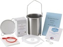 PureLife Coffee Enema Kit - Made in USA - Tutto ciò che ti serve Kit - 2 Qt USA In acciaio inox Enema Enema Bucket - Lab Tested Organic Enema Coffee - Mold, Fungus, Mycotoxin Free - 1 Pound - Coffee Strainer