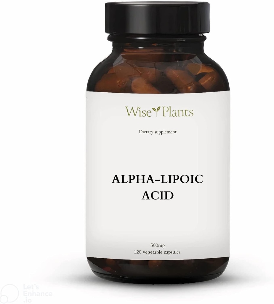 Acido alfa-lipoico - Non OGM - 500mg, 120 Serve (4 mesi di alimentazione), Livelli energetici, Supporto Mitocondri