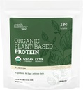 Vaniglia di proteine vegetali organiche, polvere di proteine organiche per le donne e gli uomini, polvere di proteine di zucca e di pea Vegan, senza glutine, sigilli di proteine vegetali, 18g - 21,5 Oz
