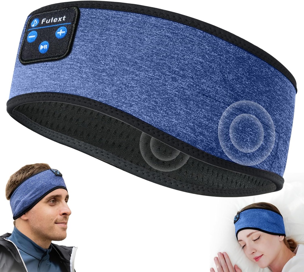 Cuffie a pelo Fascia 10Hrs Bluetooth Headband con cozy Earbuds Comodi Cuffie a pelo per dormienti laterali, Sleep & Lounge Idea regalo per le donne Uomini