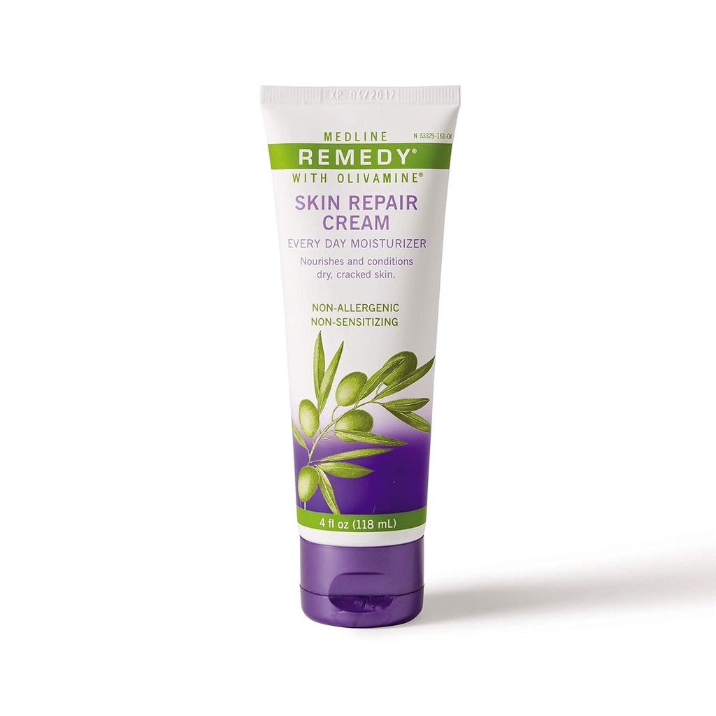 Crema di riparazione della pelle di Medline Remedy ogni giorno idratante con Olivamine, 4 Oz