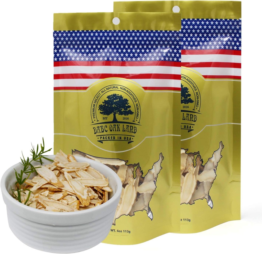 2 Borse di Ginseng americano fette da Wisconsin, DOL American Wisconsin Ginseng fette radice per il tè, energia per gli uomini donne salute Boosts Immunità, senza glutine, 花s/上参 Long Strip 2 Borse di 4OZ, 8OZ