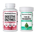 CHOICE del medico - Beat Bloat + Support Weight Management Bundle: Enzimi digestivi 180ct + Thin-30 Probiotic 60ct - Value Pack