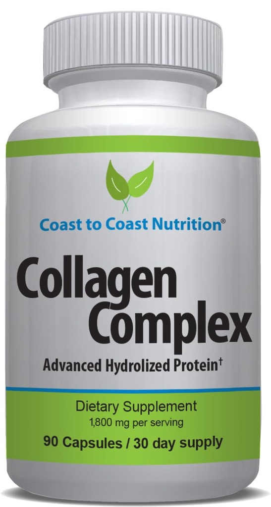 Pillole multi collagene – Integratori di collagene idrolizzati per le donne o gli uomini - Capsule multi collagene Peptidi per la pelle, le rughe, le unghie, i capelli e il supporto misto – Integratore proteico naturale - 90 capsule