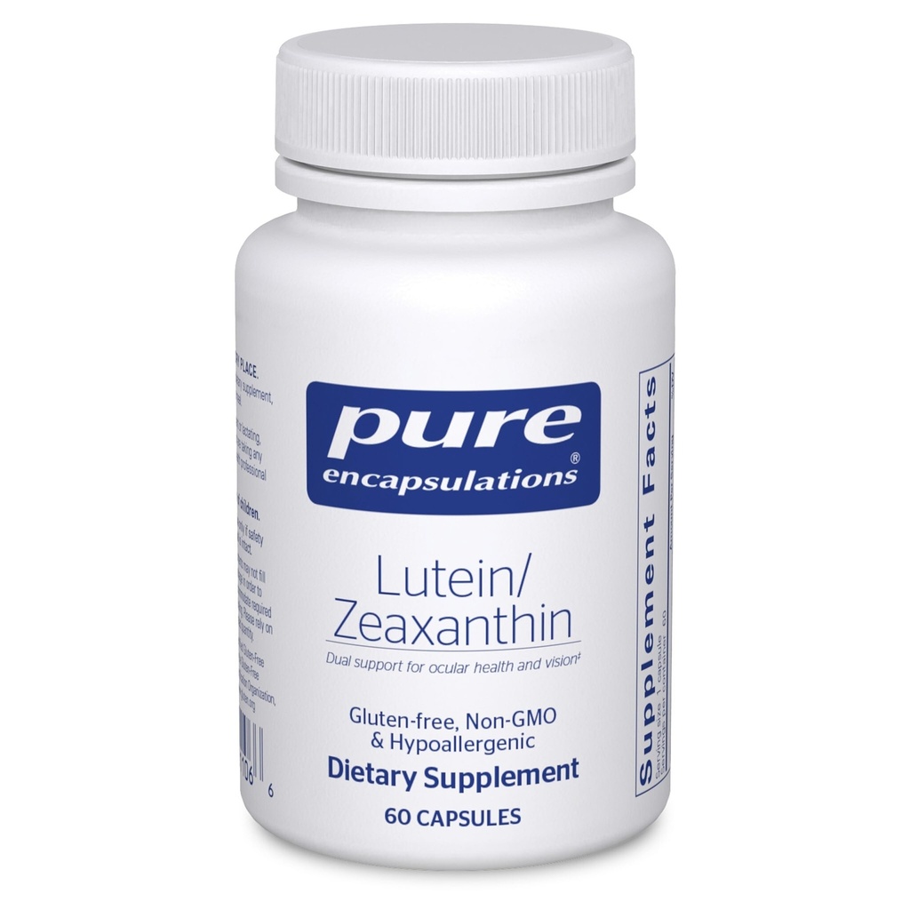 Pure Encapsulations Lutein & Zeaxanthin - Supporti Visione complessiva* - Mantiene il pigmento maculare e la salute degli occhi* - Supporto antiossidante* - Vegan-Friendly & Non-GMO - 60 capsule