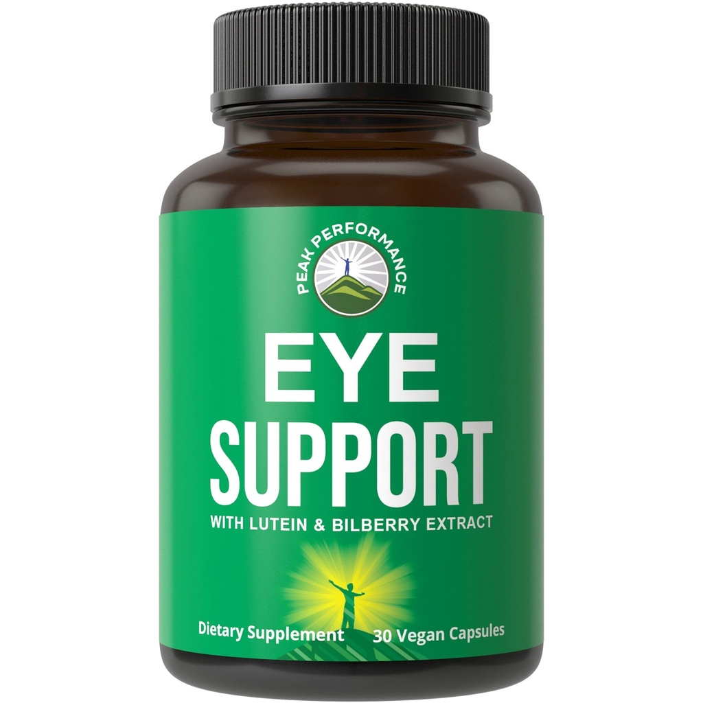 Vitamine di occhio di prestazione del picco - Supplemento di supporto maculare con Lutein, Zeaxanthin, Astaxantina, Carotenoidi, Estratto di mirtillo. Capsule per Occhi Invecchianti, Computer, Utenti Smartphone. Evitare la degenerazione