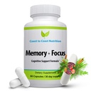 Integratore del cervello – Memoria, Focus & Clarity - Integratore di potenziamento del cervello tutto naturale – Formulato con un enorme 41 ingredienti nootropici: Choline, Pho sphatidylserine, Bacopa Extract, Huperzine A