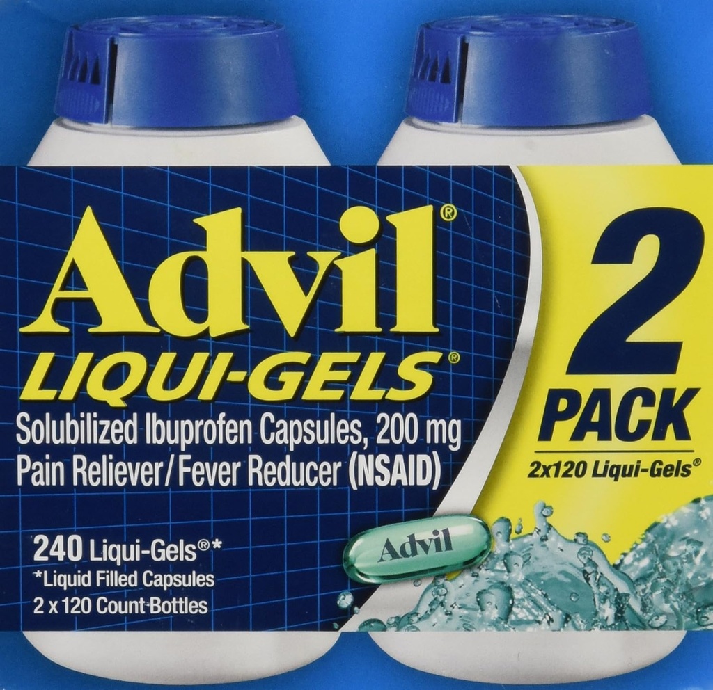 Advil Liquigels, 200 miligrammi, 240 conte 200mg