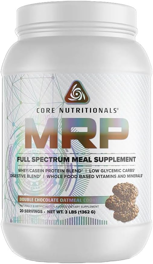 Nutrizioni Nutrizioni Nutrizionali Platinum MRP Full Spectrum Meal Sostituzione, Rilascio prolungato per tutto il giorno Aminoacido Supporto, 27G Protein, 20 Serve (Double Chocolate Oatmeal Cookie)