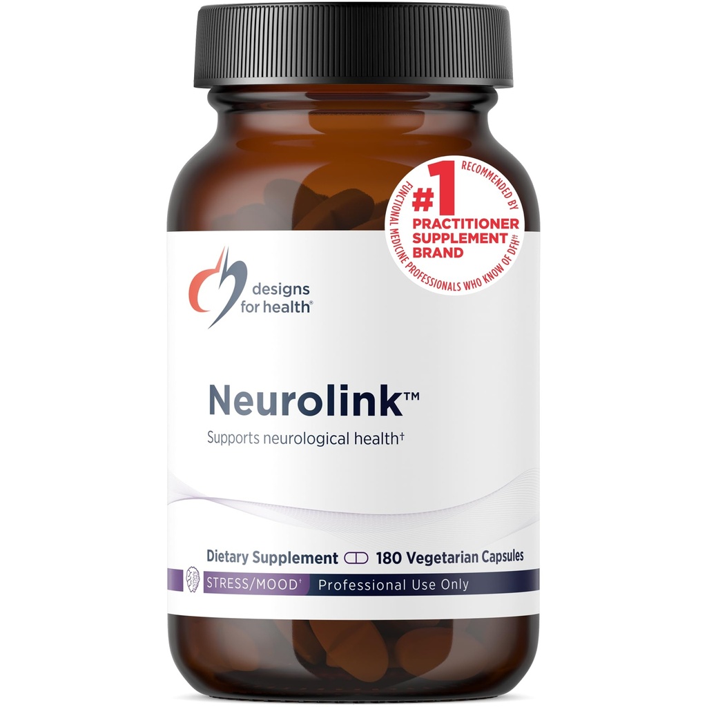 Progetti per la salute Neurolink - L-tirosina, GABA, 5-HTP, Inositol + Taurina Supplemento - Progettato per supportare l'umore, Neurological + Cognitive Health - Non-GMO (180 capsule)