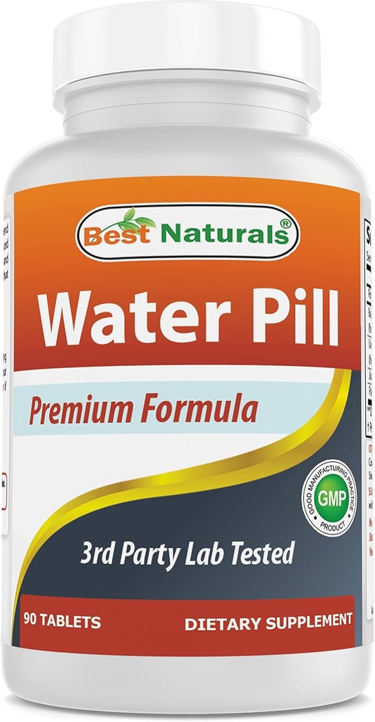 Pillola d'acqua con Potassium 90 compresse - Supporta l'eliminazione della ritenzione idrica Chiamata anche Diuretico
