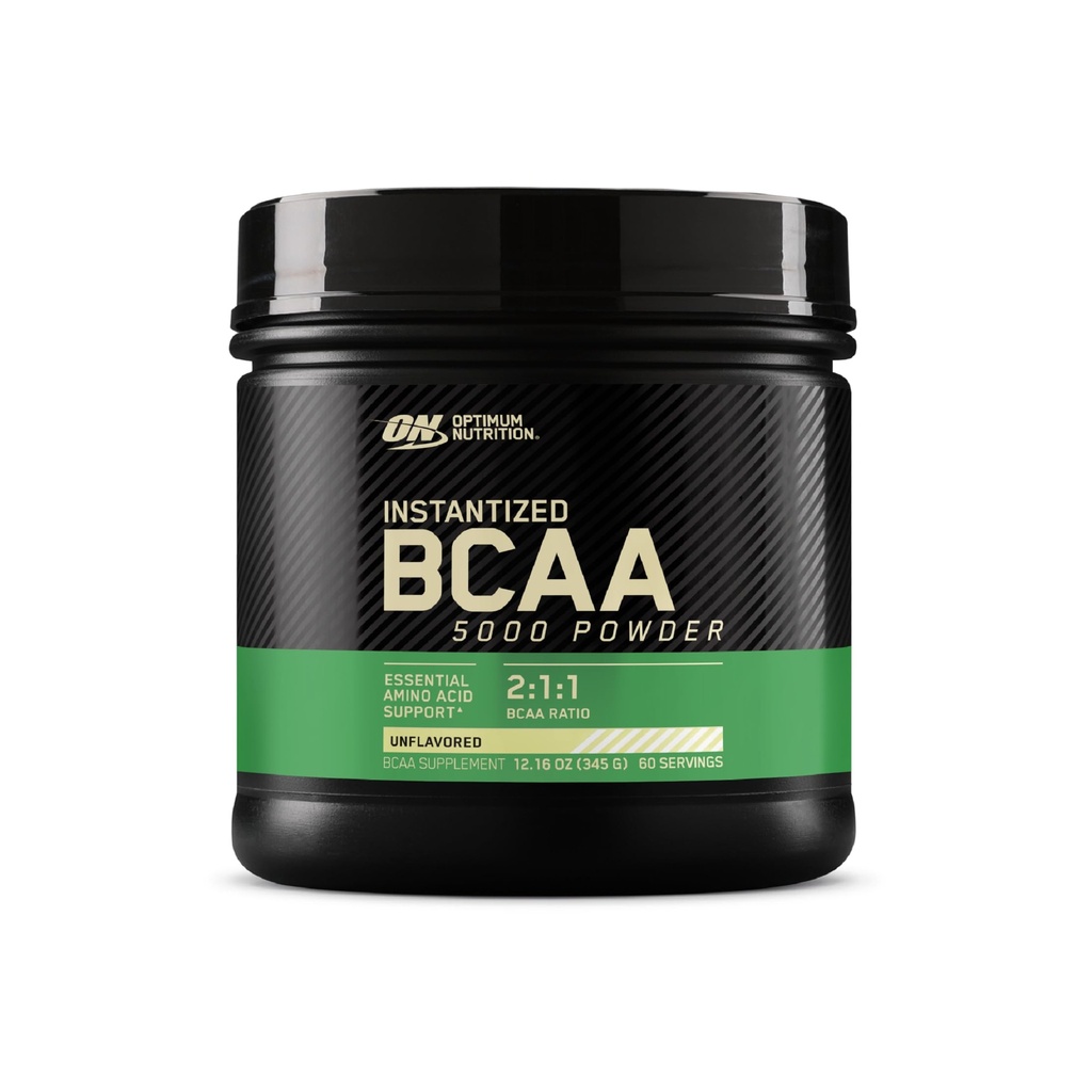 Optimum Nutrition Polvere istantanea BCAA, non aromatizzata, Keto Friendly catena ramificata Aminoacidi essenziali polvere, 5000mg, 60 Servings (varia di maggio di imballaggio)