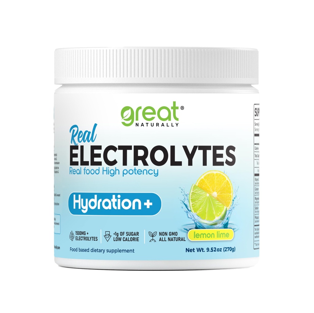 Idratazione della polvere degli elettroliti | Potenziamento reale dell'alimento alto | Lime di limone 30 Serve | Polvere dell'elettrolita ad alta potenza | Miscela di bevanda di idratazione | Integratore di elettroliti con calcio di potassio Magnesio