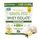 Polvere isolata di proteine del siero di erba di MariGold - Crema Vanilla Flavor - 1 Lb Bag | 100% puro, freddo-processo, micro-filtrato, non denaturato, non OGM, rBGH Free, Soy Free, senza glutine, senza lattosio