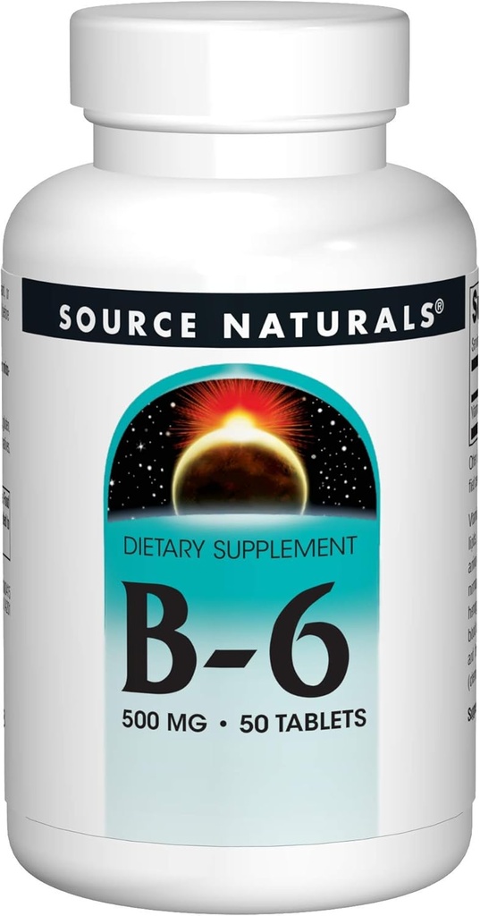 Vitamina B-6, 500 mg Supporto del sistema immunitario - 50 compresse