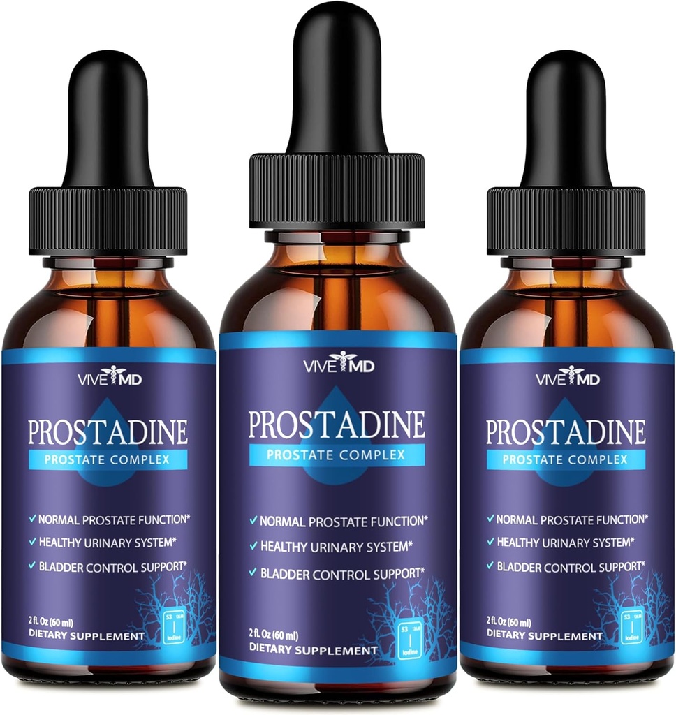 VIVE MD Prostadine Drops for Prostate Health, Bladder Urinating Issues - Prostadine Official Drop Formula - Extra Strength with Pomegranate - Prostadine Recensioni (Package of 3)