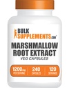 BulkSupplements.com Marshmallow Estratto di radice - Supplemento di erbe, Marhmallow Root 1200mg - Gluten Free, 2 capsule per porzione, 240 Conte (Pack of 1)