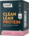 Nuzest - Pea Protein Powder - Clean Lean Protein, Premium Vegan Plant Based Protein Powder, Dairy Free, Gluten Free, OGM Free, Protein Shake, Wild Strawberry, 0,9 oz, (Pack of 10)