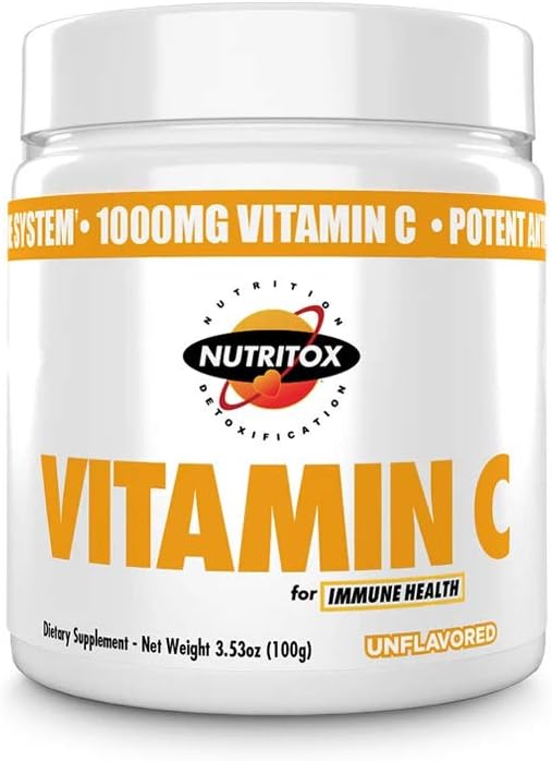 Vitamina C Powder Supplement - Acido Ascorbico Puro - Non OGM - Vitamina C non aromatizzata - 100 Serve