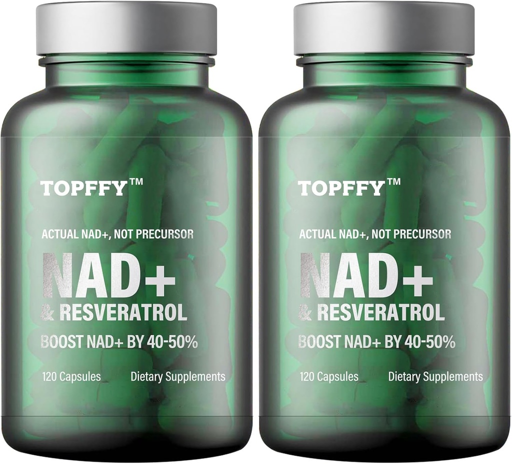 NAD+ & Resveratrolo Supplemento, 240 Softgels NAD+ Boosting Supplemento per Max Absorption per la difesa dell'invecchiamento cellulare di sostegno
