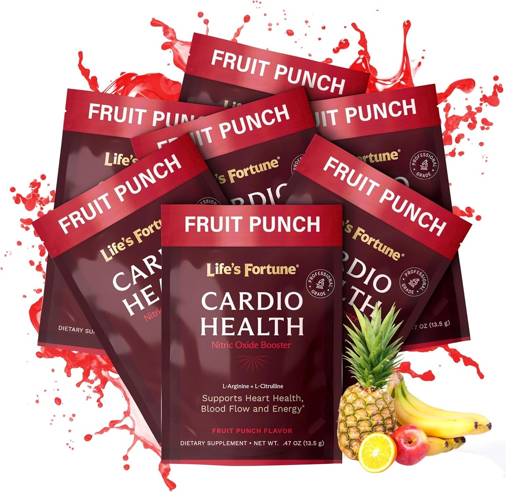 Life's Fortune L Arginine L Citrulline Supplemento Polvere - High Potency Nitric Oxide Supplement Booster con Frutta Naturale Punch Flavor (7 Serve (Pack of 1)