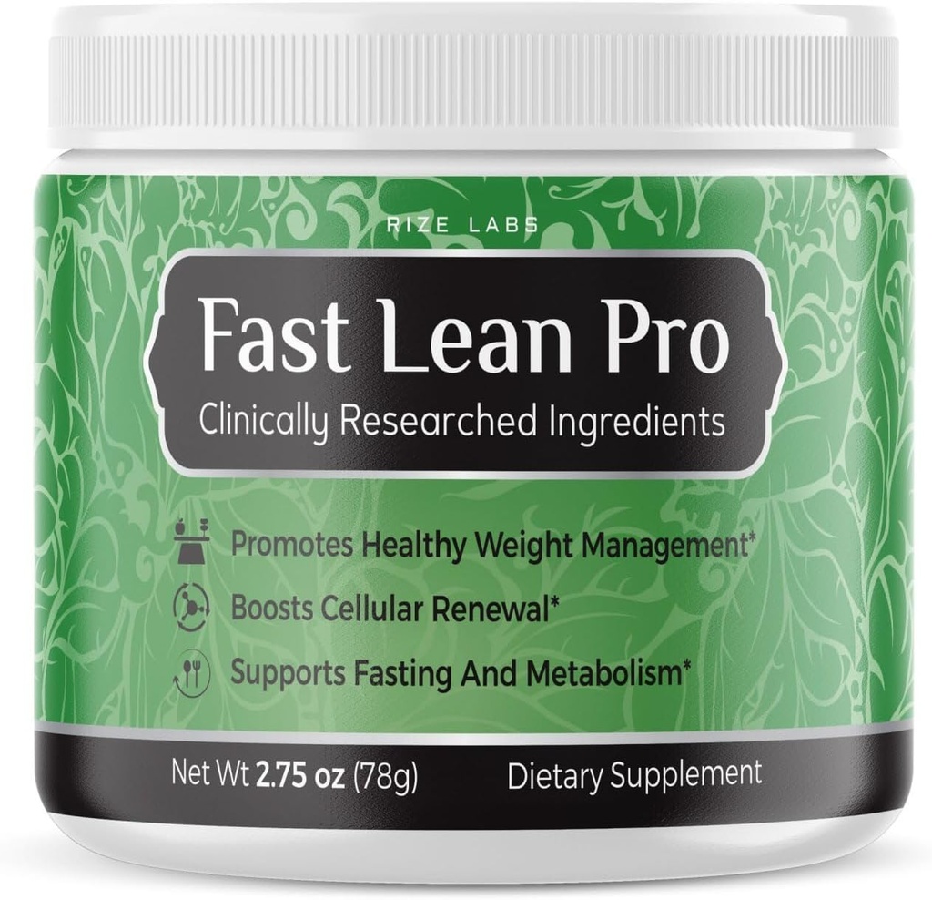 Rize labs Fast Lean Pro Advanced Formula Supplement Hydration BCAA Bere capsule in un vaso, Facile da Scoop e Tastes Grande (30 Serve)