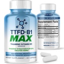 TTFD Thiamine B1 Supplemento 60Capsules Made in USA- Thiamine TTFD Vitamina B1 MAX, Supplemento ad alta potenza per l'energia e il fuoco, Supporta la funzione sana di Nerve e il benessere generale di MaxLife Naturals