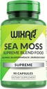 Capsule di Moss del Mare Organico - Bladderwrack con Capsule di Radice Burdock - Pillole di Seamoss Irlandesi - Gel di Moss Più Forte Di Mare - Dr Sebi Ispirato - Polvere di Moss Raw Sea - Moss irlandese (90 Caps)