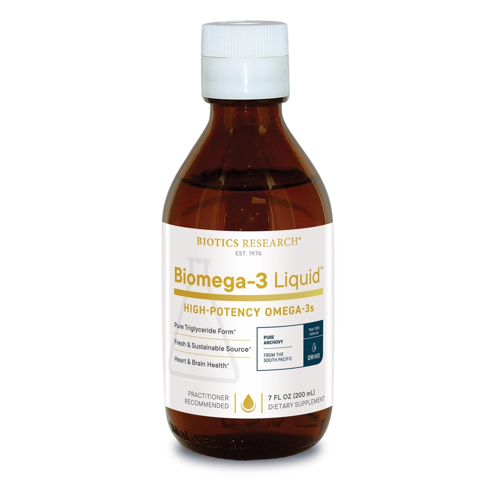 Biotics Research Biomega 3 LiquidTM Altamente concentrato Omega 3 Fish Oil Liquid, Sostenibilmente Fonte, Traceable, Pure 2490 mg di EPA DHA Omega 3 acidi grassi per TSP 1040 mg DHA 7 Fl Ounces 200ml 40 SVG