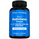 Vital Vitamins Multivitamin Complex - Realizzato con Aminoacidi essenziali & Maca Root - con vitamina A, C, E, B6, B12, D3 & Male Performance Blend - Daily Mens Multivitamin - 60 Capsule