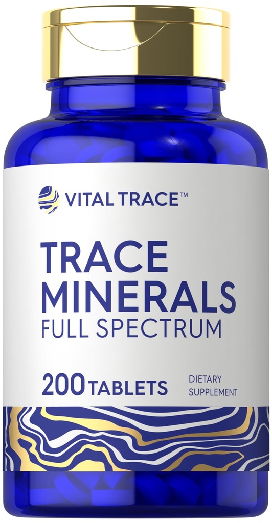 Carlyle Trace Minerals | 200 Compresse | Full Spectrum Supplement | Non-GMO & Gluten Free Complex | by Vital Trace