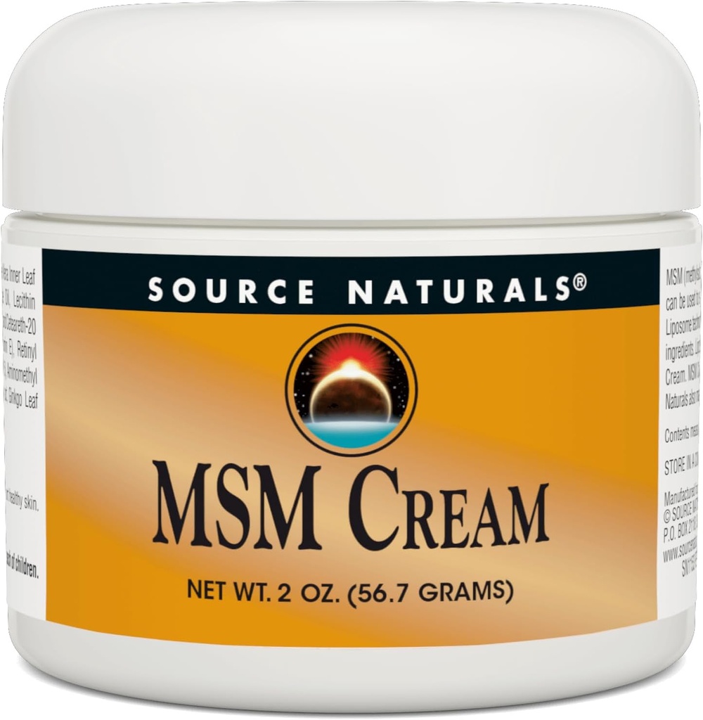 Fonte Naturals MSM Crema - Contiene vitamina E e Ginkgo - 2 oz