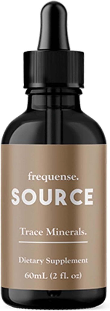 FREQUENSE - Minerali di Traccia Sorgente - Polvere minerale Fulvic per la salute di ossa, Assorbimento Nutriente, Supporto cutaneo, Salute e Elettroliti Gut - 60 ml