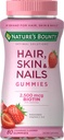 Natura Bounty Vitamin Biotin Soluzioni ottimali Capelli, Pelle e Unghie Gummies, 200 Conte