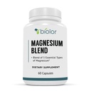 Magnesio Complesso Supplemento, Miscela di Magnesio Spettro completo, Glicinato di Magnesio con Malato, Citrato, Taurinato e Gluconato - Integratore di Magnesio ad alto assorbimento, Capsule Complesso di Magnesio