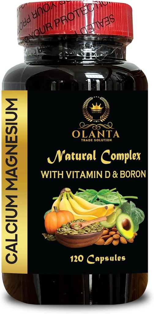 Calcium Magnesium Complex - Integratore di supporto immunitario, Supplemento di denti per adulti, Integratori di calcio per le donne e gli uomini, Integratore di calcio in su - 1 Bottiglia 120 Capsule