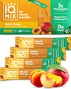 IQMIX Hydration Electrolyte Powder – Formula 4-in-1 per l'idratazione, la consistenza mentale, l'umore e il recupero – Miscela di bevanda senza zucchero, Keto, Magnesio L-Threonate, Mane del leone – 20 Conte Peach Mango