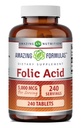 Incredibile Formulas Folic Acid Supplemento | 5000 Mcg | Compresse | Non OGM | Gluten Free | Made in USA (240 Count)