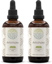 Carciofo di HerbEra B120 (2pcs) Alcohol-Free Estratto di erbe Tintura, Concentrated Liquid Drops Natural Artichoke (Cynara scolymus) Foglia secca (2x4 fl oz)