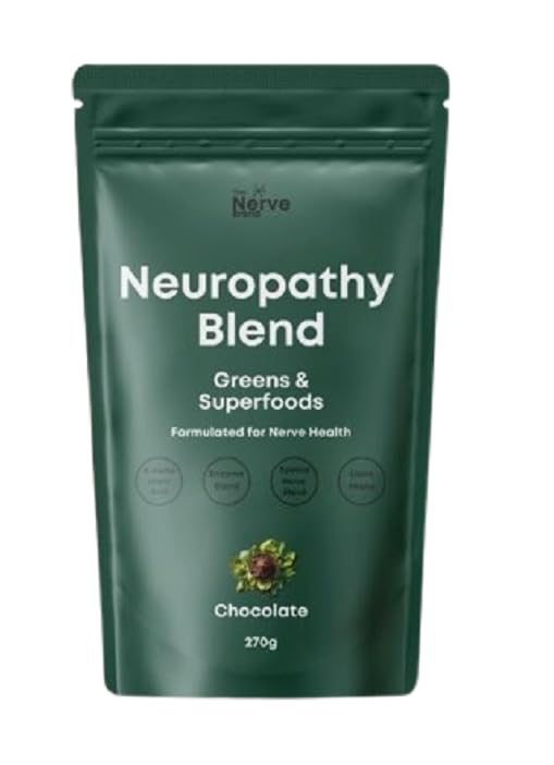 Neuropatia Superfood Blend Greens Polvere per la neuropatia periferica con 600mg di R Alpha Lipoic Acid - Chocolate Flavor