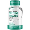 Nutri 5-MTHF L Methylfolate 1MG - 4 mesi di alimentazione, 120 compresse vegane - Supplemento di Folate metilato - Funzione cognitiva, salute del cuore, supporto prenatale - terza parte testata - Facilità certificata NSF