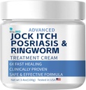 Bio-MD Jock Itch Cream, Jock Itch Cream Extra Forza per gli uomini e le donne, Psoriasis Cream, Ringworm Trattamento per gli esseri umani, Itch Cream - Potente e veloce sollievo