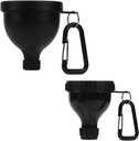 2 Pcs Protein Powder Container, Portable Protein Powder Travel Container, Protein Powder Funnel, Imbuti della bottiglia dell'acqua per miscele di polvere, Pre Workout/Gym Supplement Funnel Keychain (50ml + 100ml)