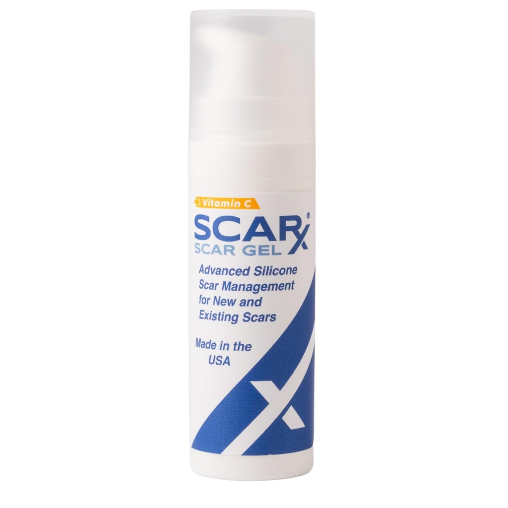 Sciarpa - Gel avanzato di cicatrice in silicone con vitamina C - Riduzione della cicatrice Topical per cicatrici ipertrofiche & keloids Dopo la chirurgia, brucia, lesioni - Prevenire nuove cicatrici - Fade Old Scarring - 0.5oz (15g) Bottiglia