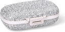 1Pack Travel Pill Organizer, 8 scomparti Portatile Pillola Case, Piccolo Pill Box per Pocket Purse Portable Medicine Vitamin Container (Sparkling Silver)