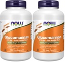 NOW Integratori alimentari, Glucomannan (Amorphophallus konjac) 575 mg, Supporti Regolarità*, Gestione del peso sano*, 180 capsule di Veg (Pack of 2)