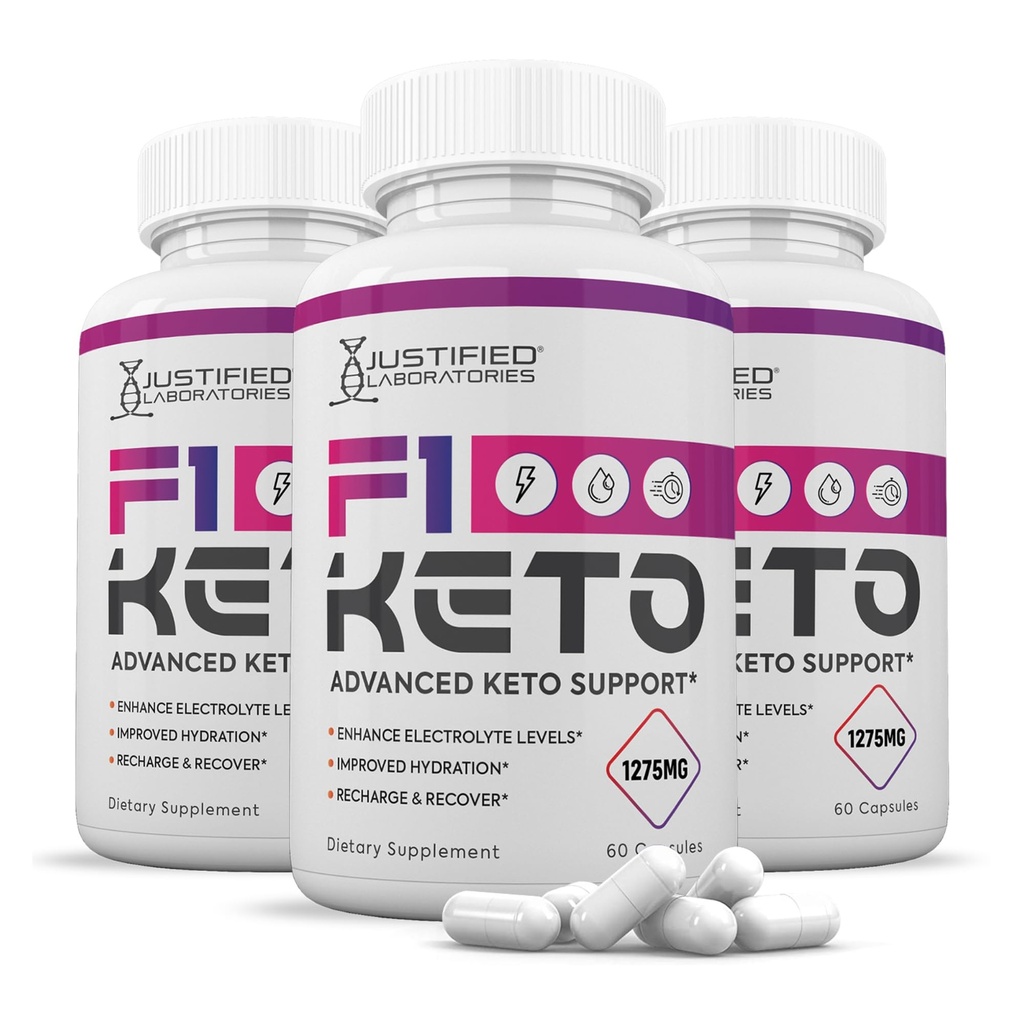 (3 Pack) F1 Keto Pills 1275MG Nuova & migliore formula contiene Aceto di Mele Aceto di Aceto Extra Vergine di Oliva Polvere di Olio di Oliva Verde Tea Leaf 180 capsule