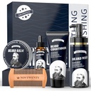 Kit di crescita del cuscinetto - Kit di cura del cuscinetto maschile Mobiuty con ingredienti naturali, include il lavaggio del cuscinetto, l'olio del cuscinetto, il condizionatore del cuscinetto, il balsamo del cuscinetto e il combo del cuscinetto, set regalo per i padri del marito del ragazzo